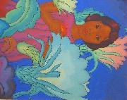 Arman Manookian 'Polynesian Girl' oil on canvas